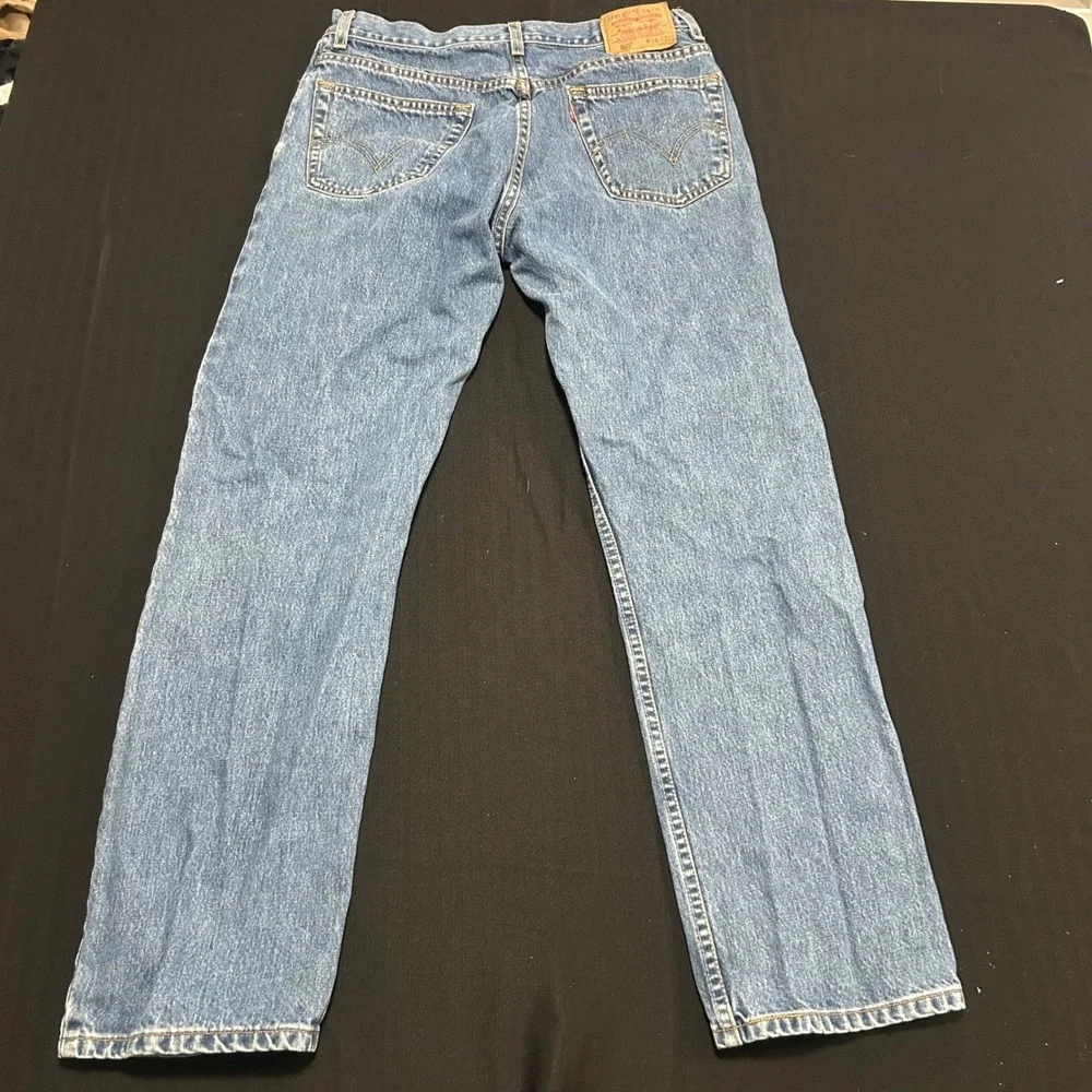 Levis 505 Regular Fit Jeans Mens 34x32 Medium Wash Blue Straight Leg Denim VTG